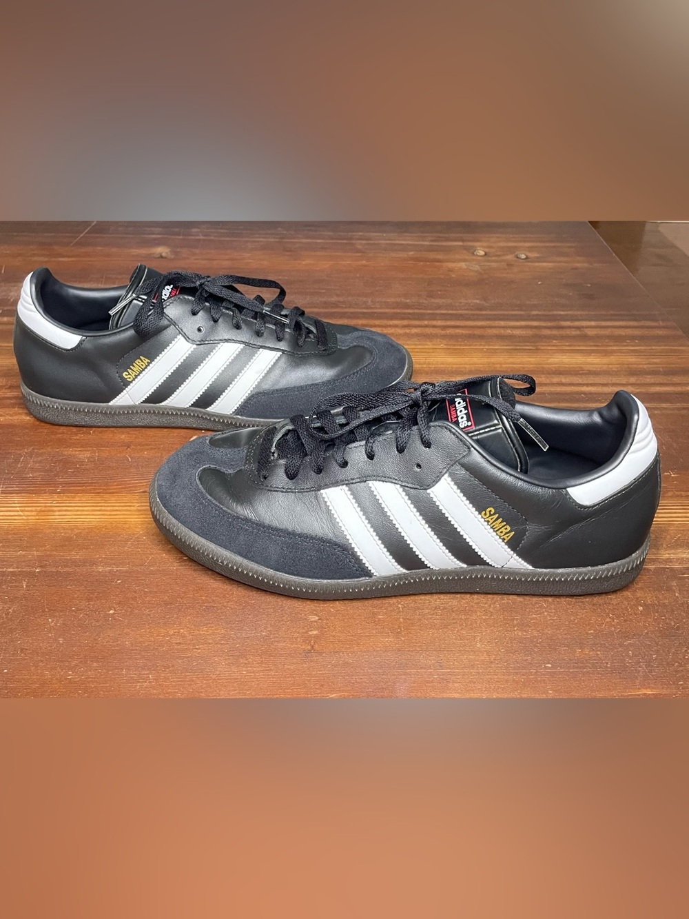 adidas Samba Black with White Stripes Men's Sneakers